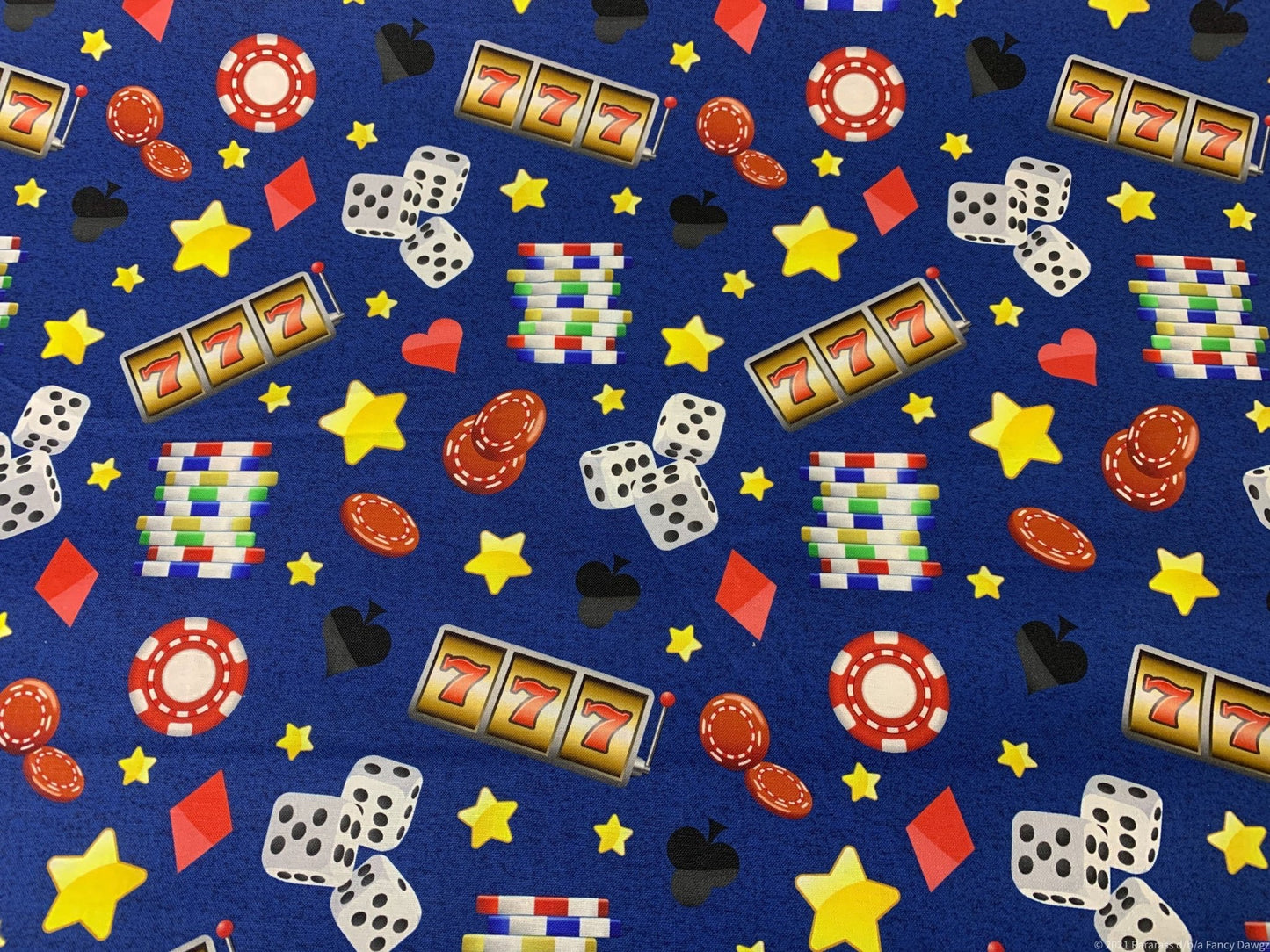 Blue Slots Casino fabric DX25520C1 Gambling fabric - Mary Jo Fabrics