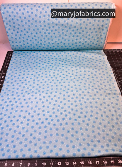 Blue Swirl Polka Dot FLANNEL 0019 - 11 Baby Flannel - Mary Jo Fabrics