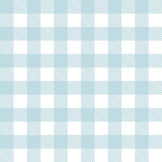 Blue White Buffalo Plaid FLANNEL 17066 Light Blue Check - Mary Jo Fabrics