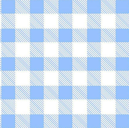 Blue White Buffalo Plaid FLANNEL 44 - 7496 - Mary Jo Fabrics