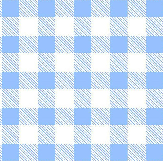Blue White Buffalo Plaid FLANNEL 44 - 7496 - Mary Jo Fabrics