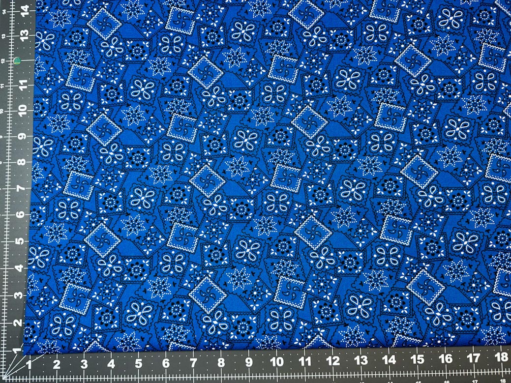 Royal Blue Bandana fabric 11684