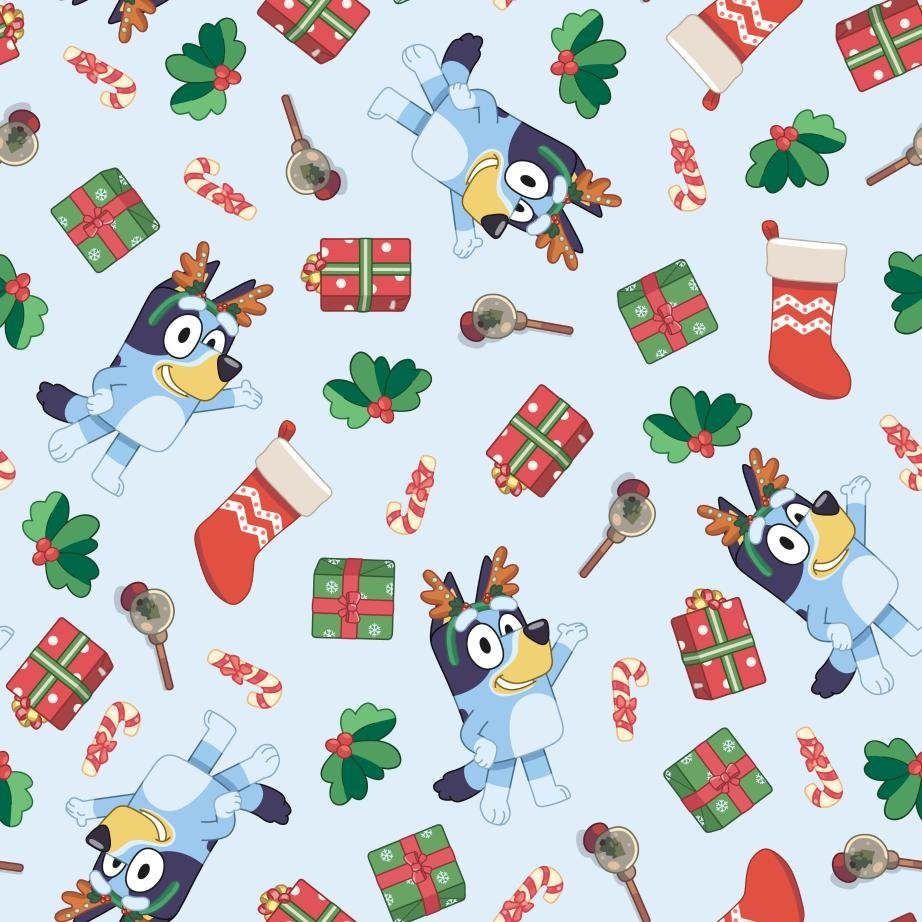 Bluey Christmas Fabric 81081 Bluey Reindeer - Mary Jo Fabrics