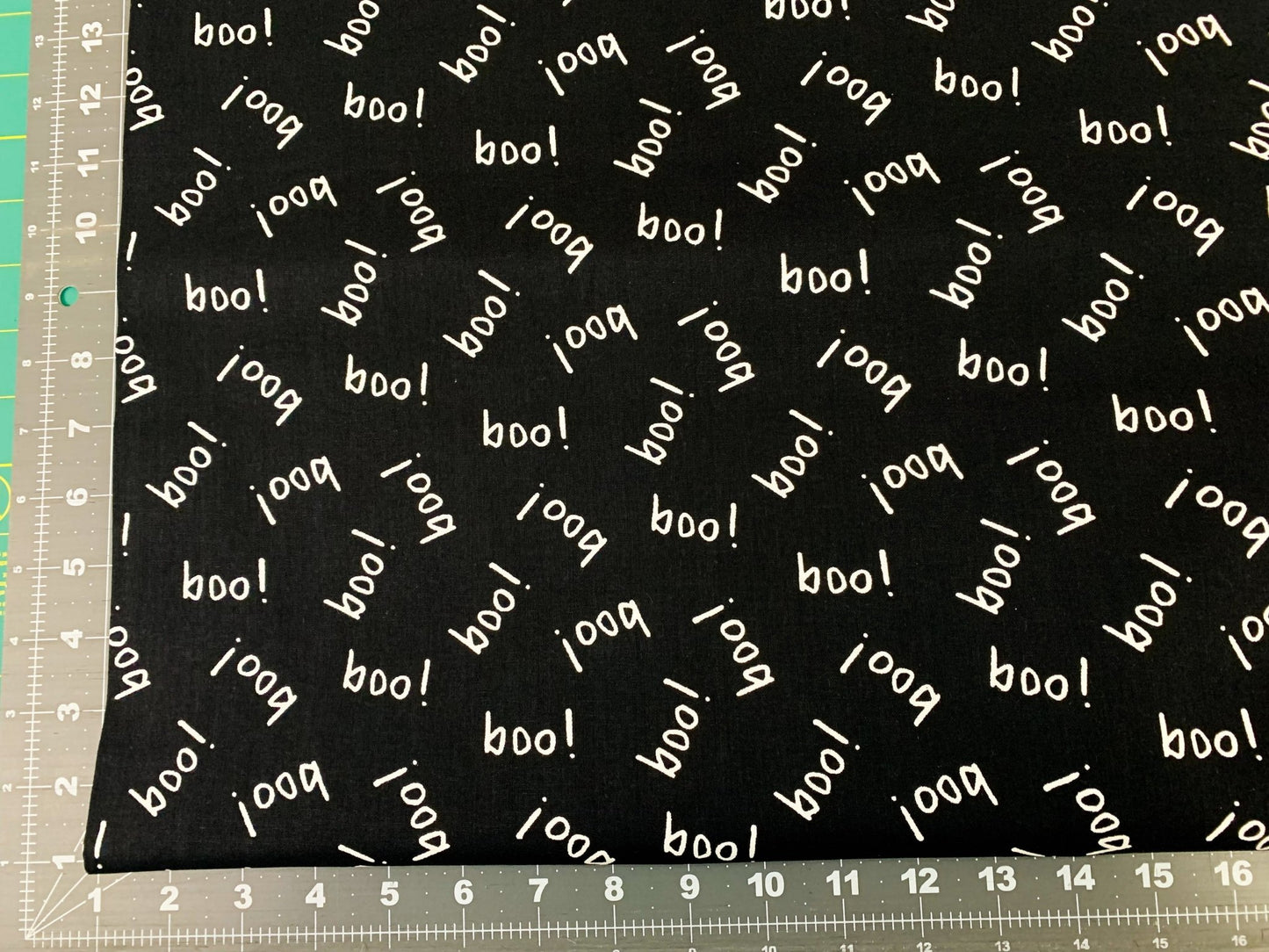 Boo Halloween fabric DX - 3069 Black White Boo cotton fabric - Mary Jo Fabrics