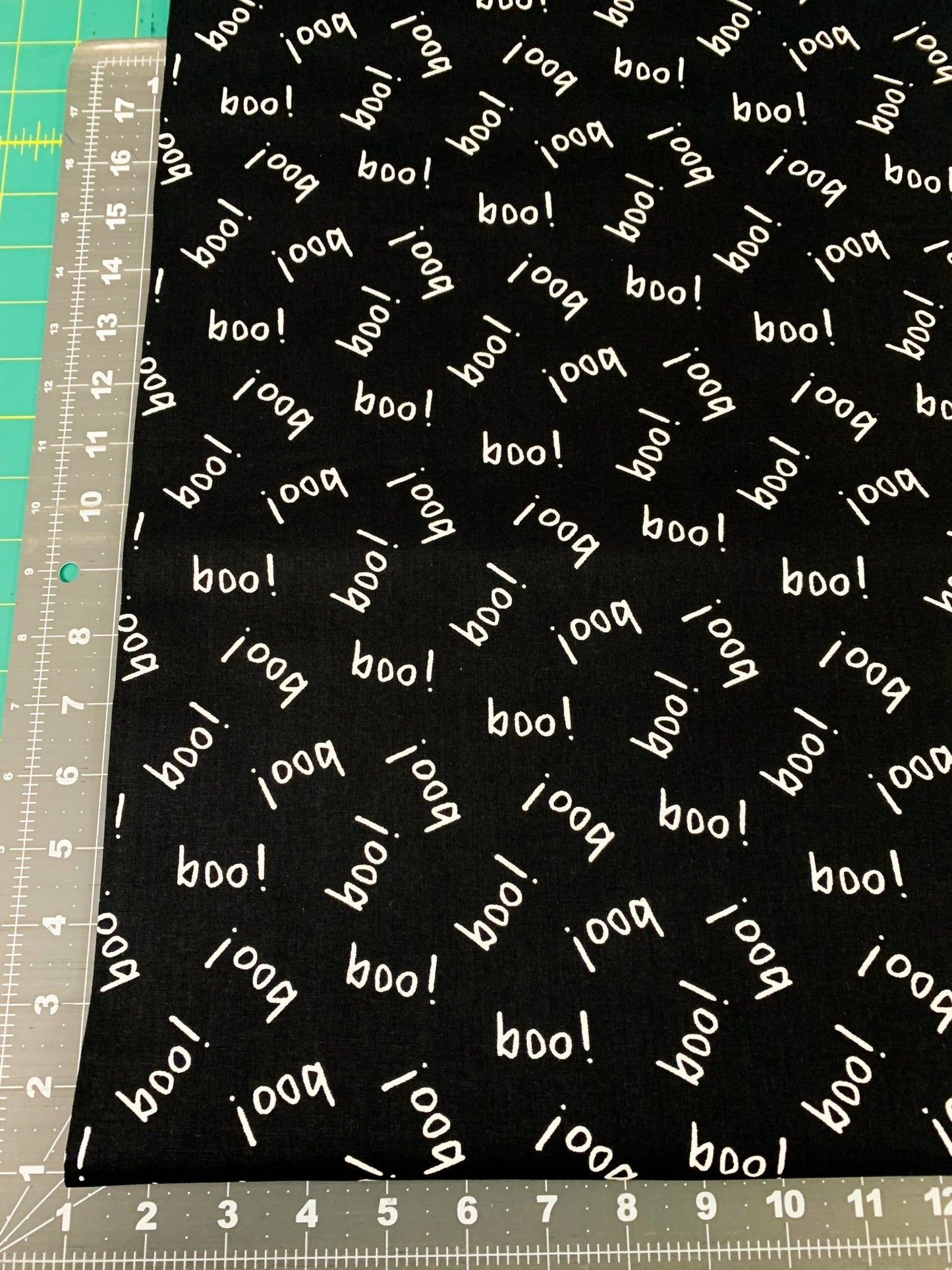 Boo Halloween fabric DX - 3069 Black White Boo cotton fabric - Mary Jo Fabrics