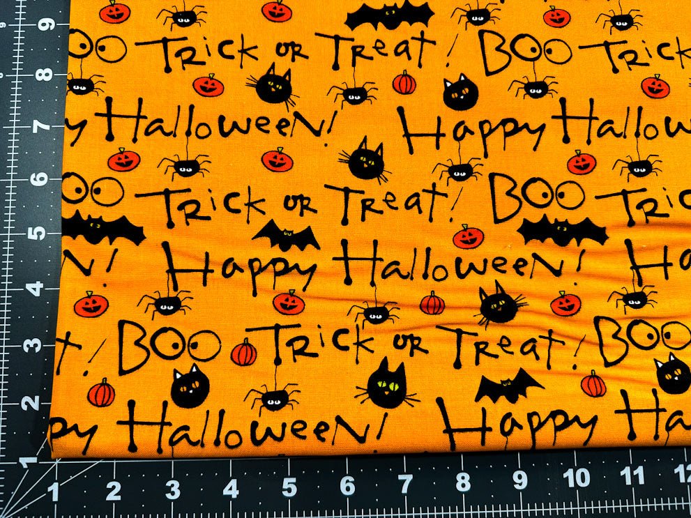 Boo Trick or Treat Halloween fabric - Mary Jo Fabrics