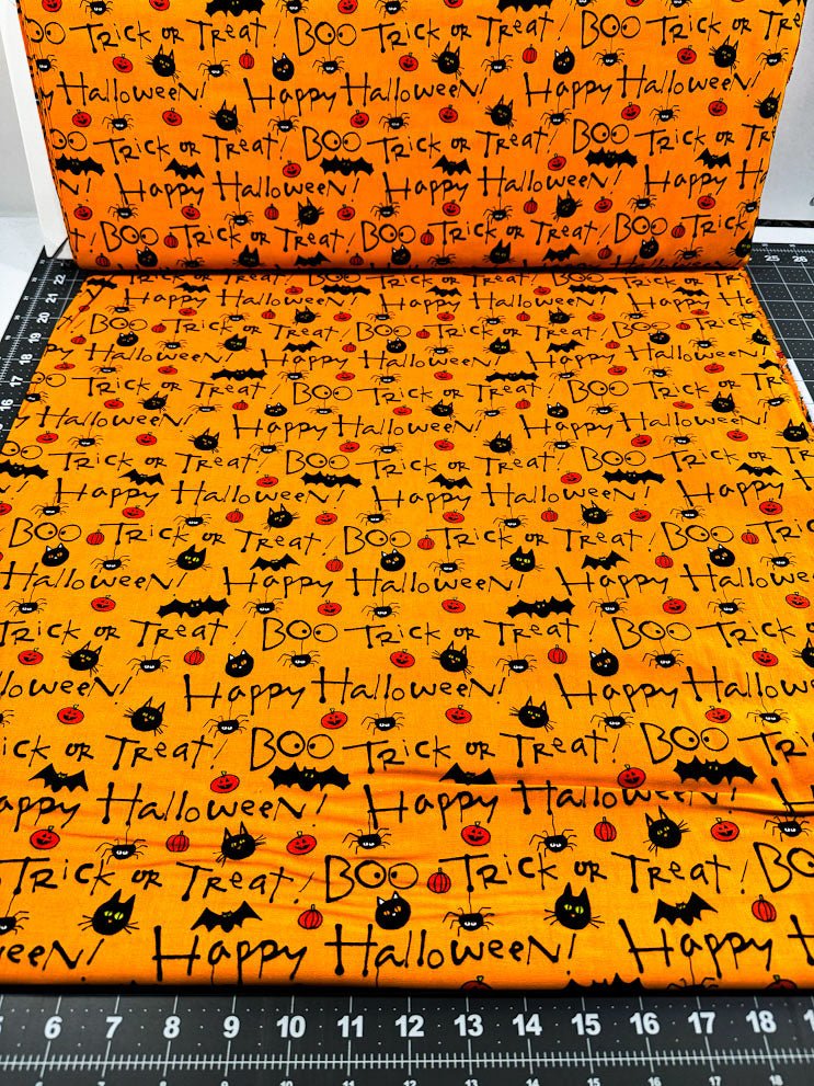 Boo Trick or Treat Halloween fabric - Mary Jo Fabrics