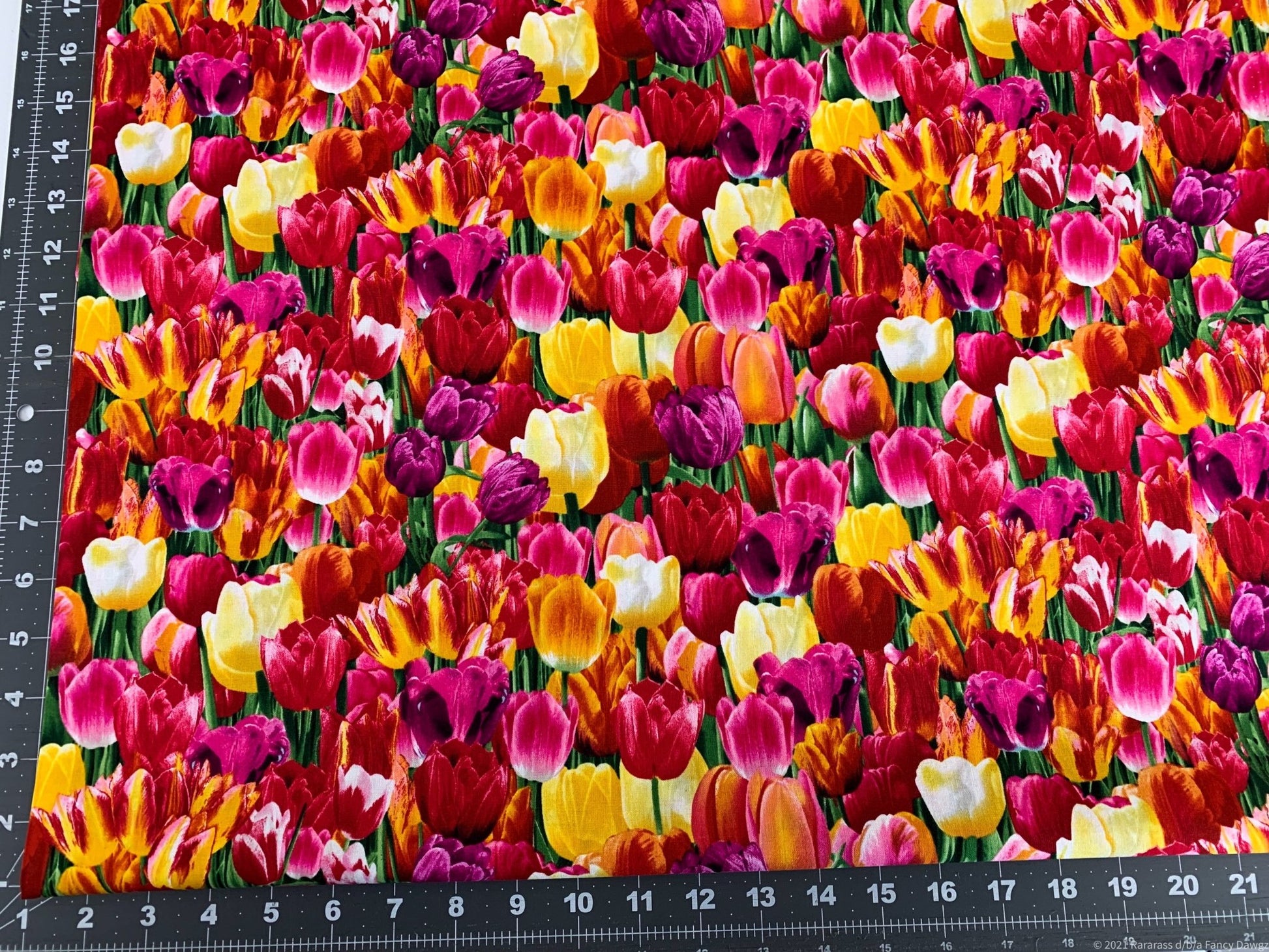 Bright Tulip fabric C6711 beautiful floral fabric - Mary Jo Fabrics