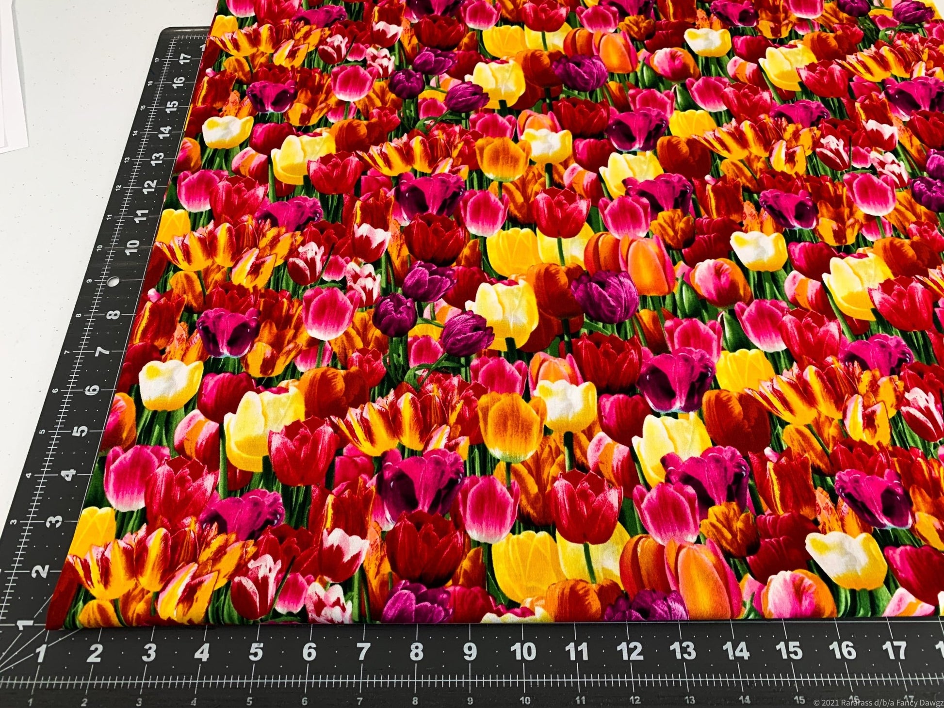 Bright Tulip fabric C6711 beautiful floral fabric - Mary Jo Fabrics