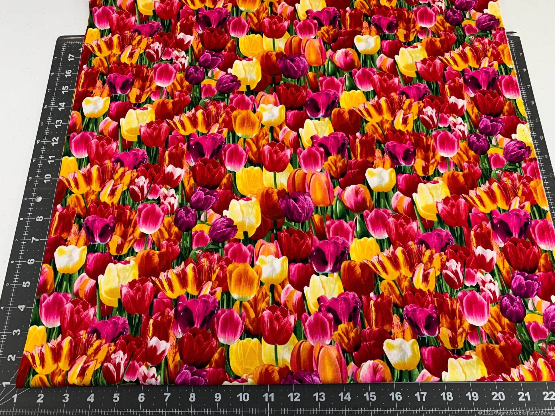 Bright Tulip fabric C6711 beautiful floral fabric - Mary Jo Fabrics