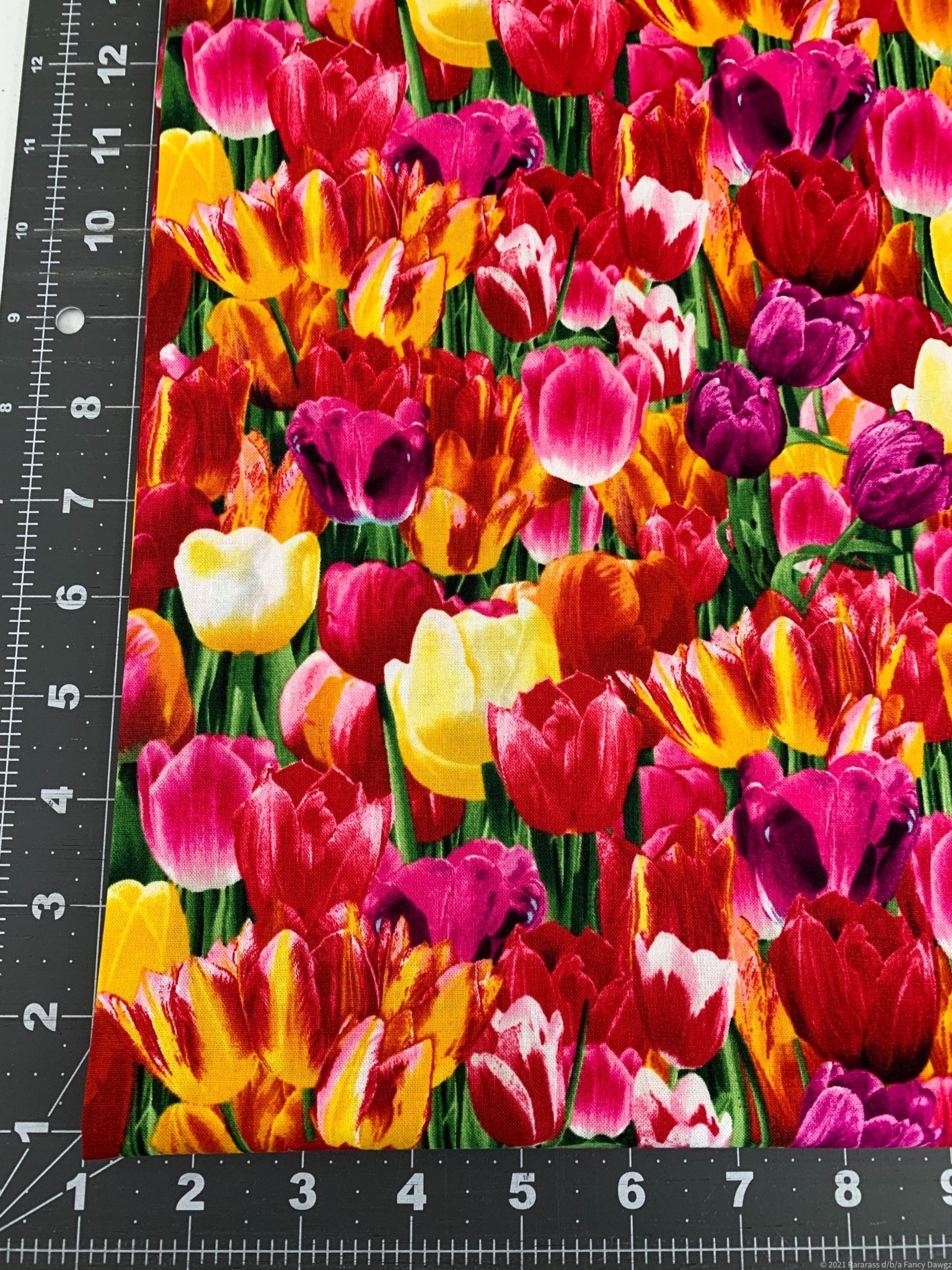 Bright Tulip fabric C6711 beautiful floral fabric - Mary Jo Fabrics