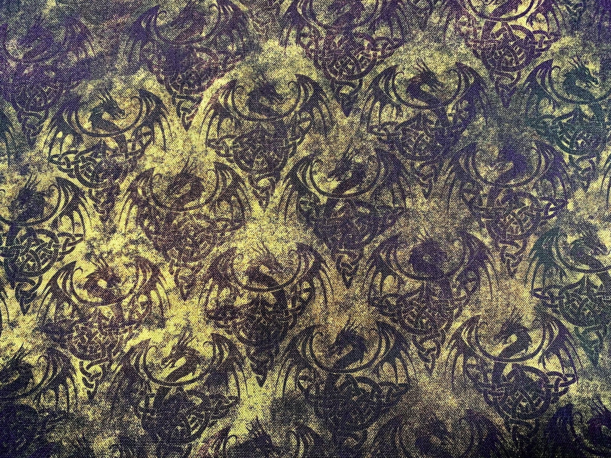 Brown Dragon Fabric CD3067 Dragon Shadow - Mary Jo Fabrics