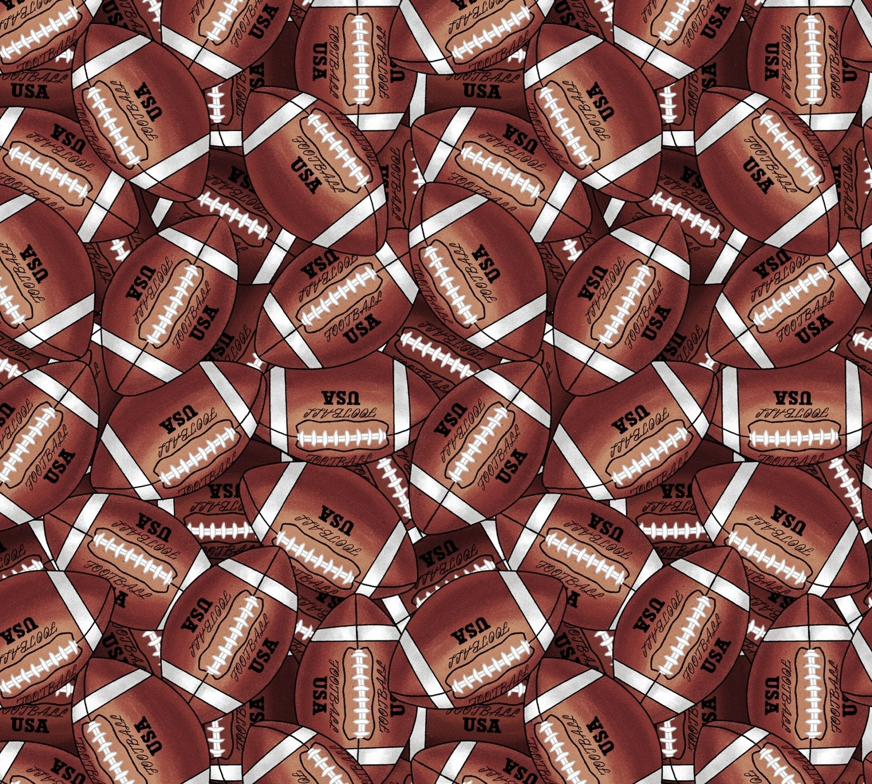 Brown Footballs Fabric 1133104 All Star Sports - Mary Jo Fabrics