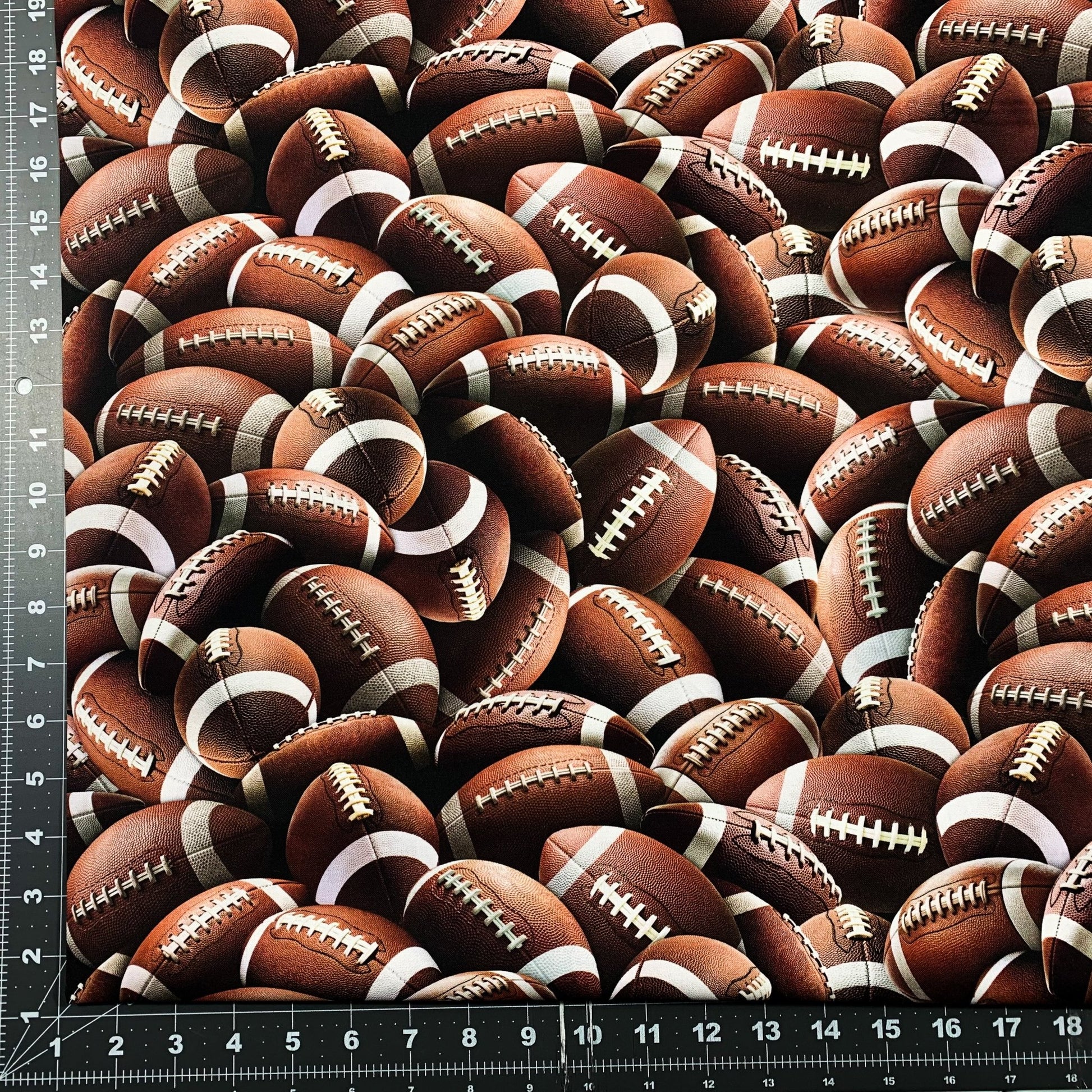 Brown Footballs Fabric CD3878 Sport - Mary Jo Fabrics