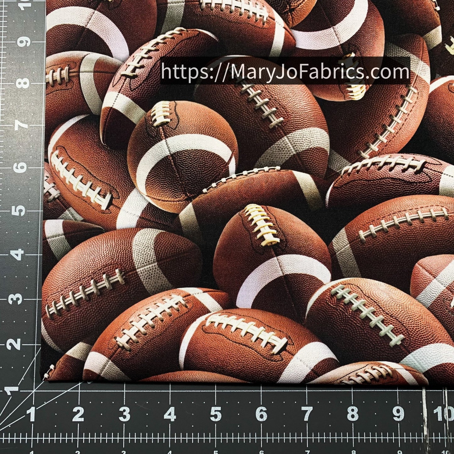 Brown Footballs Fabric CD3878 Sport - Mary Jo Fabrics