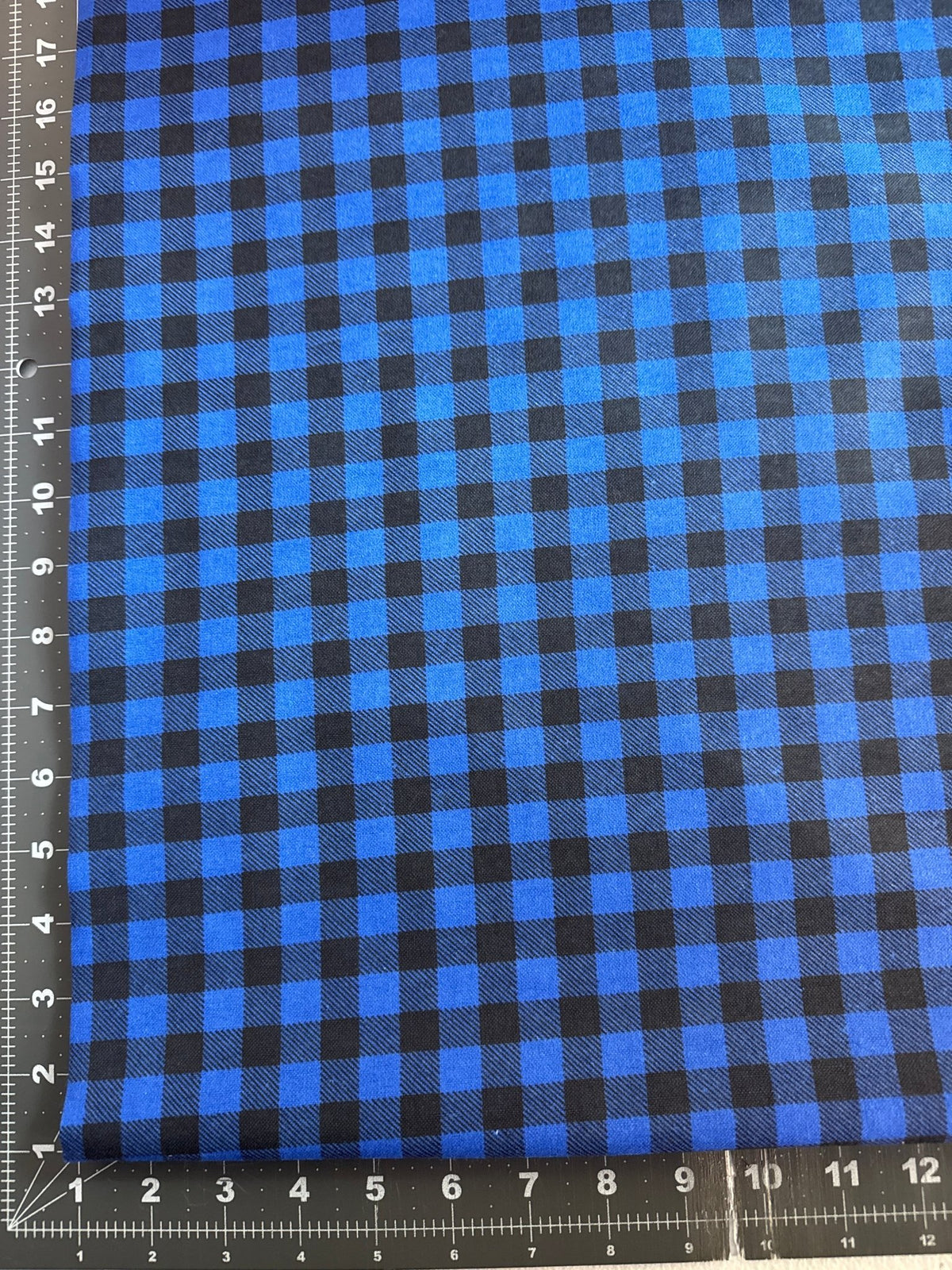 Buffalo Plaid FLANNEL 44-7494 Black Blue Check FLANNEL - Mary Jo Fabrics