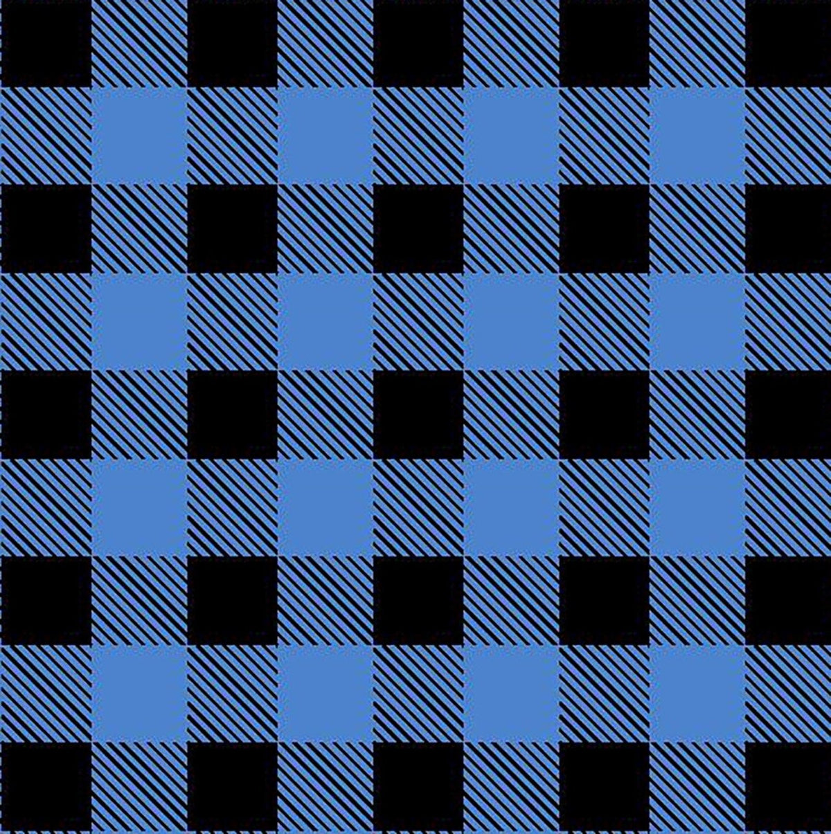 Buffalo Plaid FLANNEL 44-7494 Black Blue Check FLANNEL - Mary Jo Fabrics