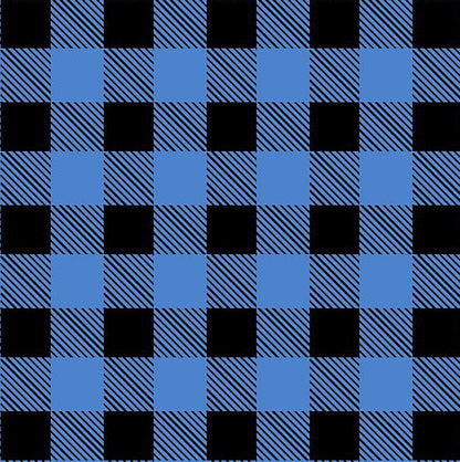 Buffalo Plaid FLANNEL 44-7494 Black Blue Check FLANNEL - Mary Jo Fabrics