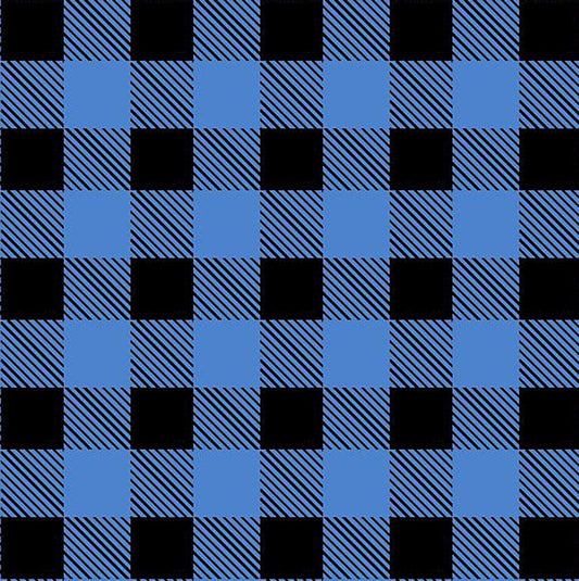 Buffalo Plaid FLANNEL 44-7494 Black Blue Check FLANNEL - Mary Jo Fabrics