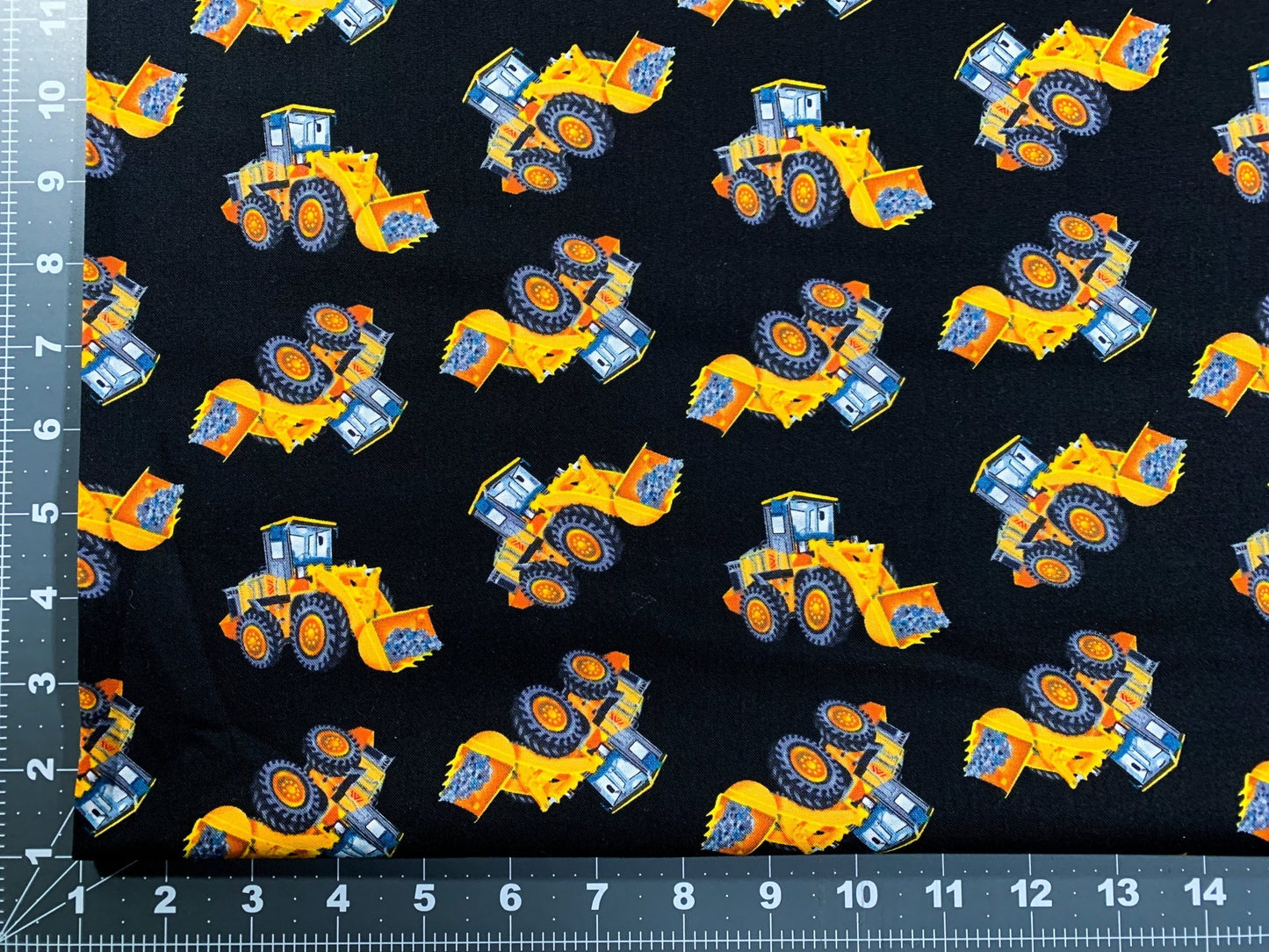 Bulldozer fabric 38899 construction zone - Mary Jo Fabrics