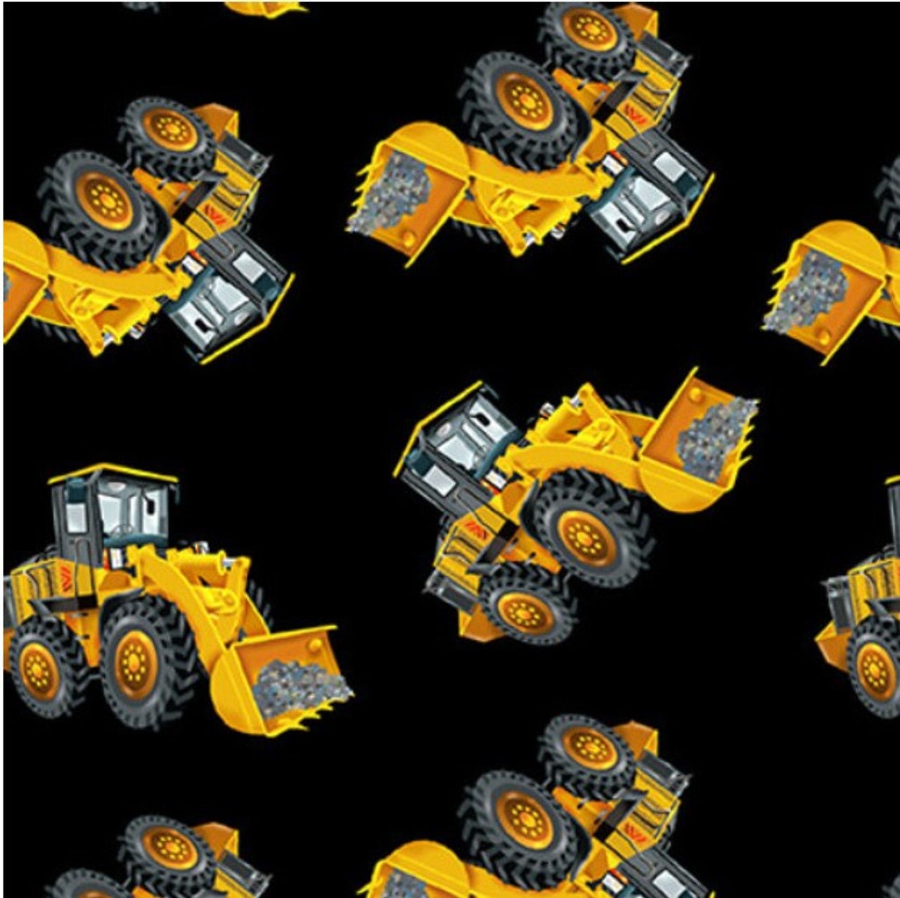 Bulldozer fabric 38899 construction zone - Mary Jo Fabrics