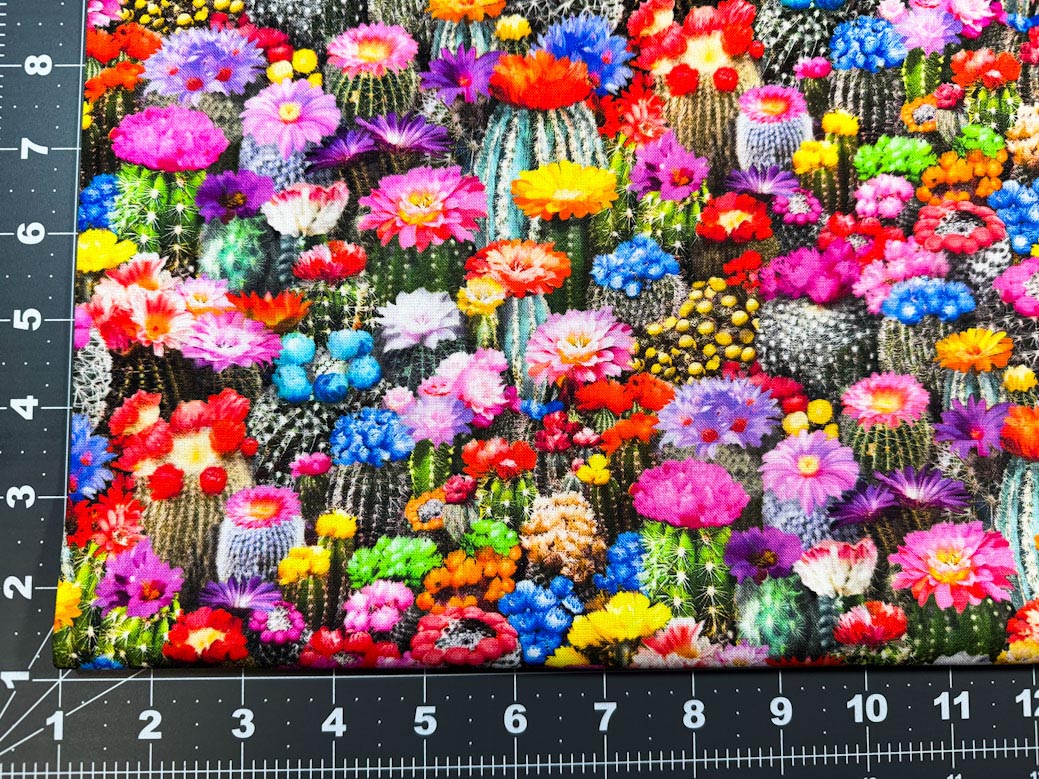 Floral Desert Cactus fabric CD2401 Bright floral fabric