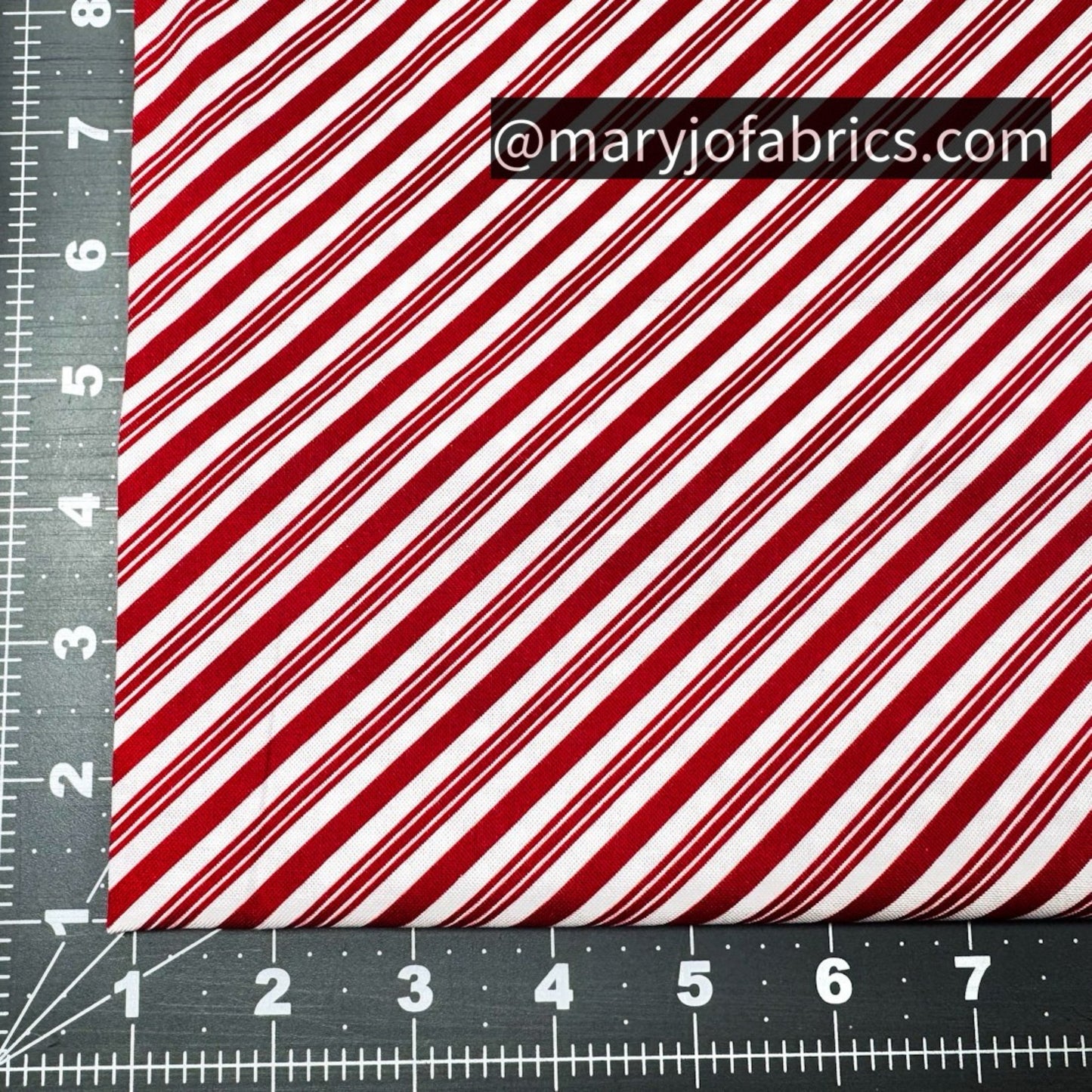 Candy Cane Fabric CD1465 Christmas Stripes - Mary Jo Fabrics
