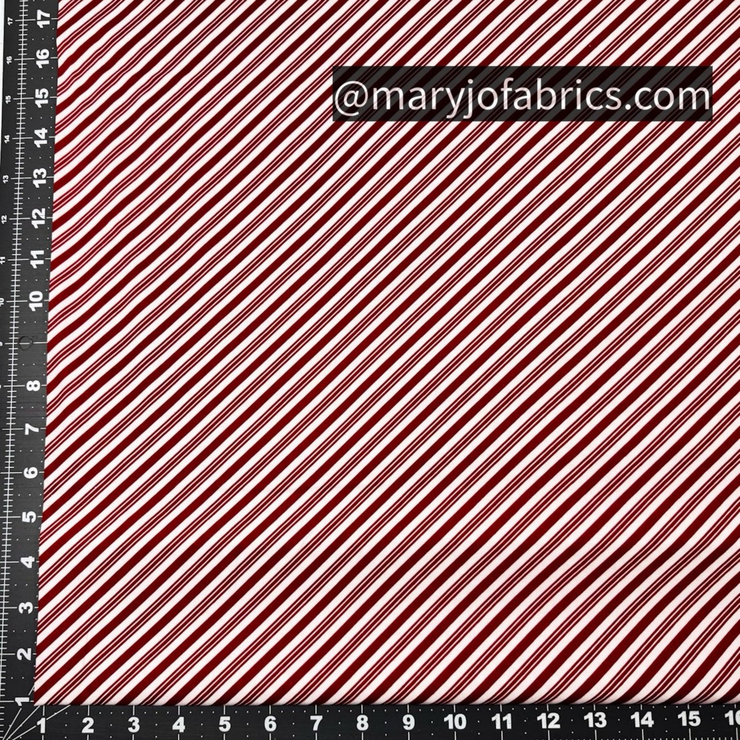 Candy Cane Fabric CD1465 Christmas Stripes - Mary Jo Fabrics