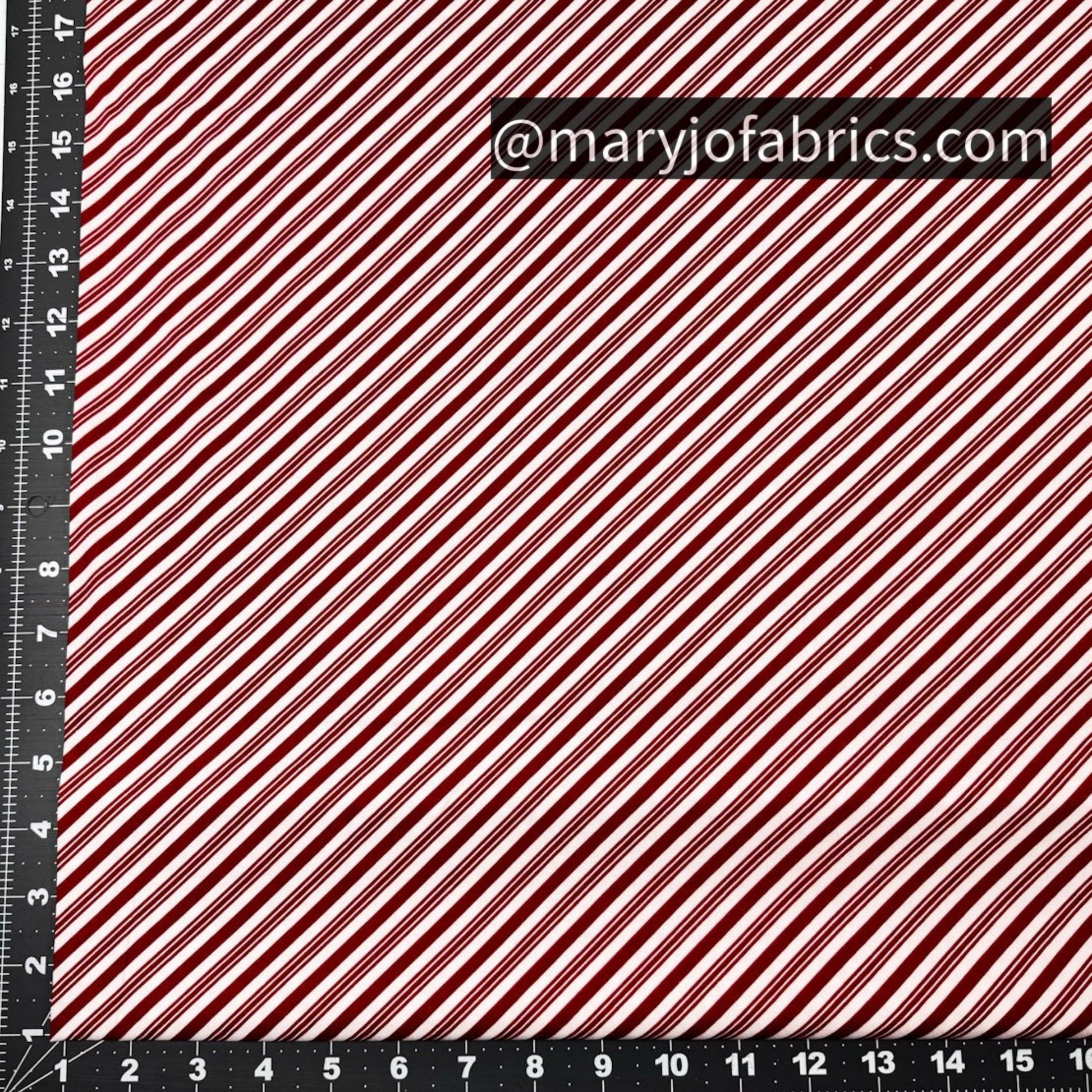 Candy Cane Fabric CD1465 Christmas Stripes - Mary Jo Fabrics