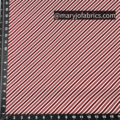 Candy Cane Fabric CD1465 Christmas Stripes - Mary Jo Fabrics