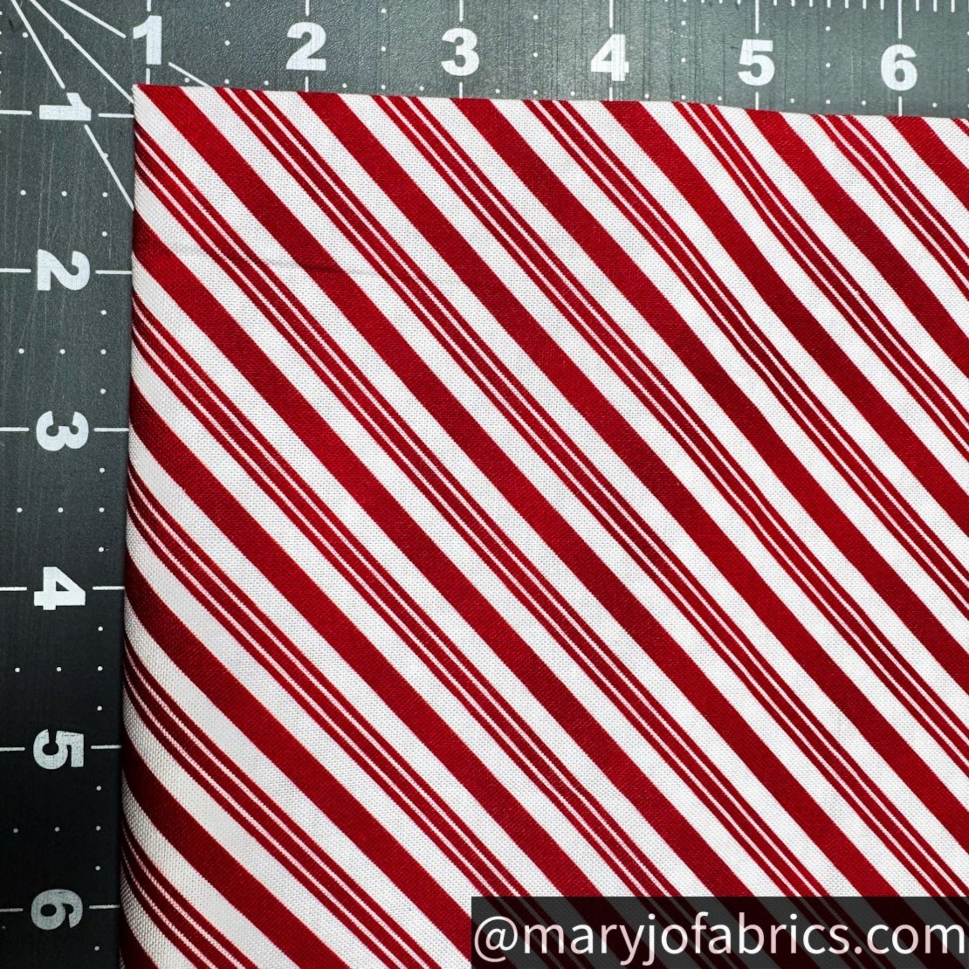 Candy Cane Fabric CD1465 Christmas Stripes - Mary Jo Fabrics