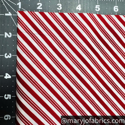 Candy Cane Fabric CD1465 Christmas Stripes - Mary Jo Fabrics