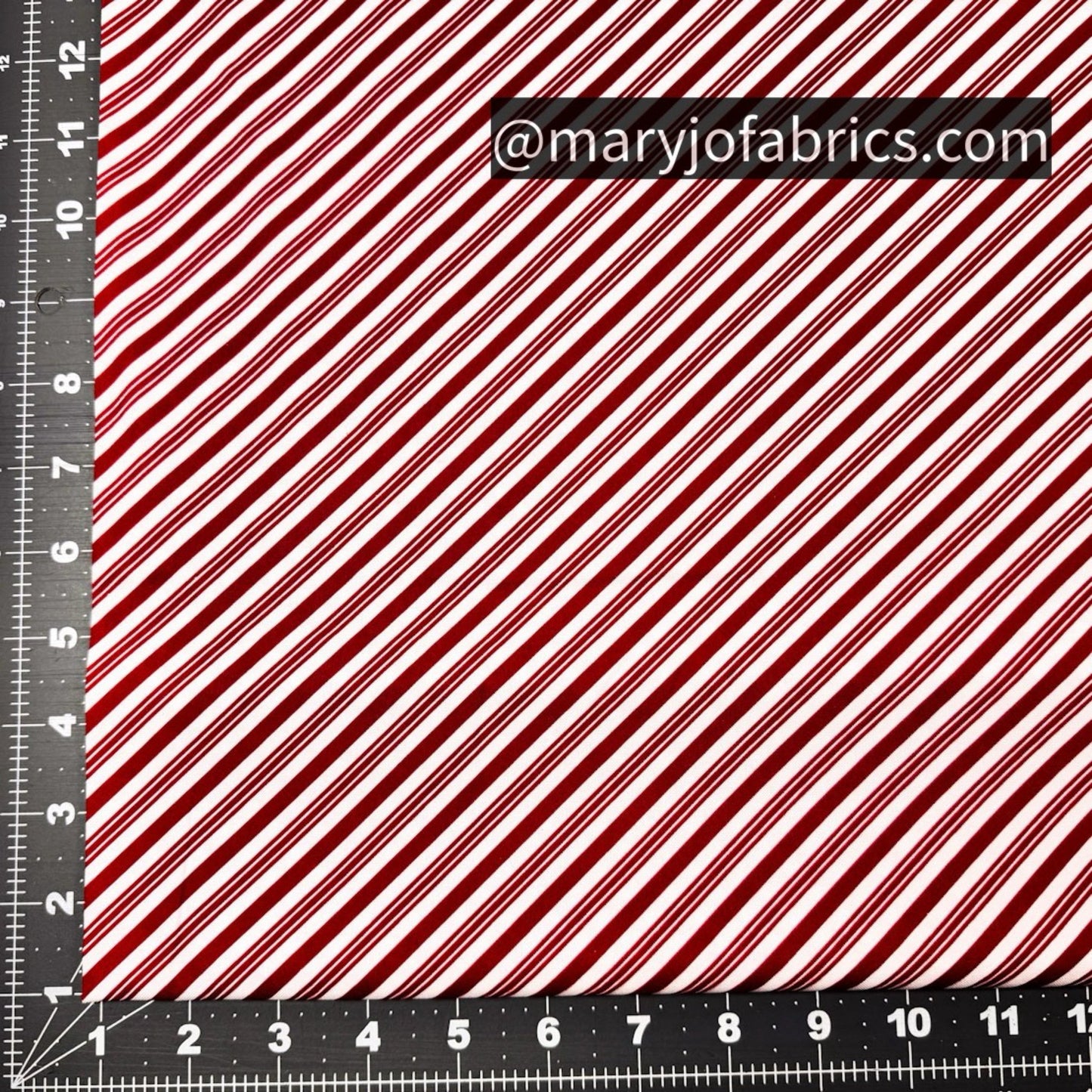 Candy Cane Fabric CD1465 Christmas Stripes - Mary Jo Fabrics