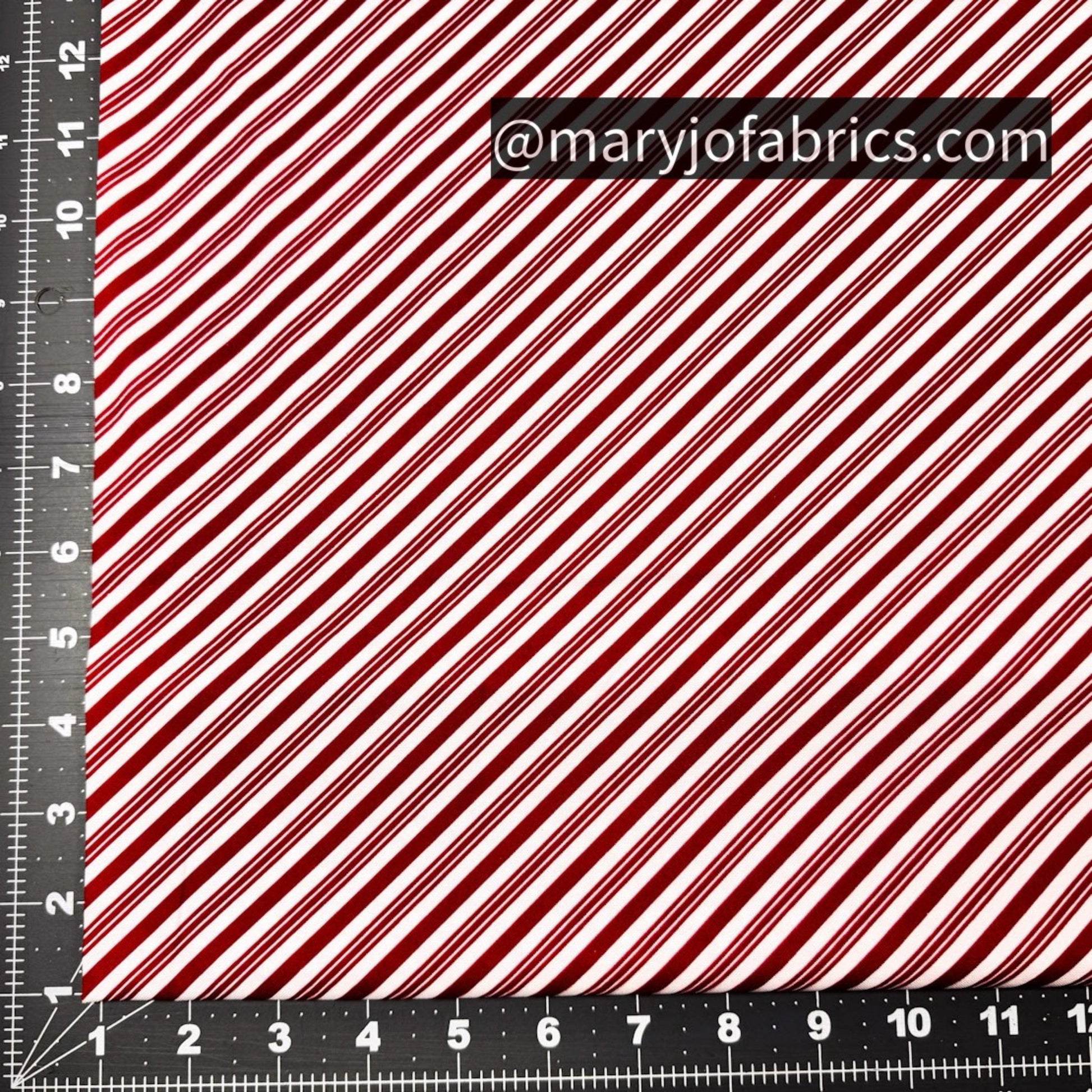 Candy Cane Fabric CD1465 Christmas Stripes - Mary Jo Fabrics