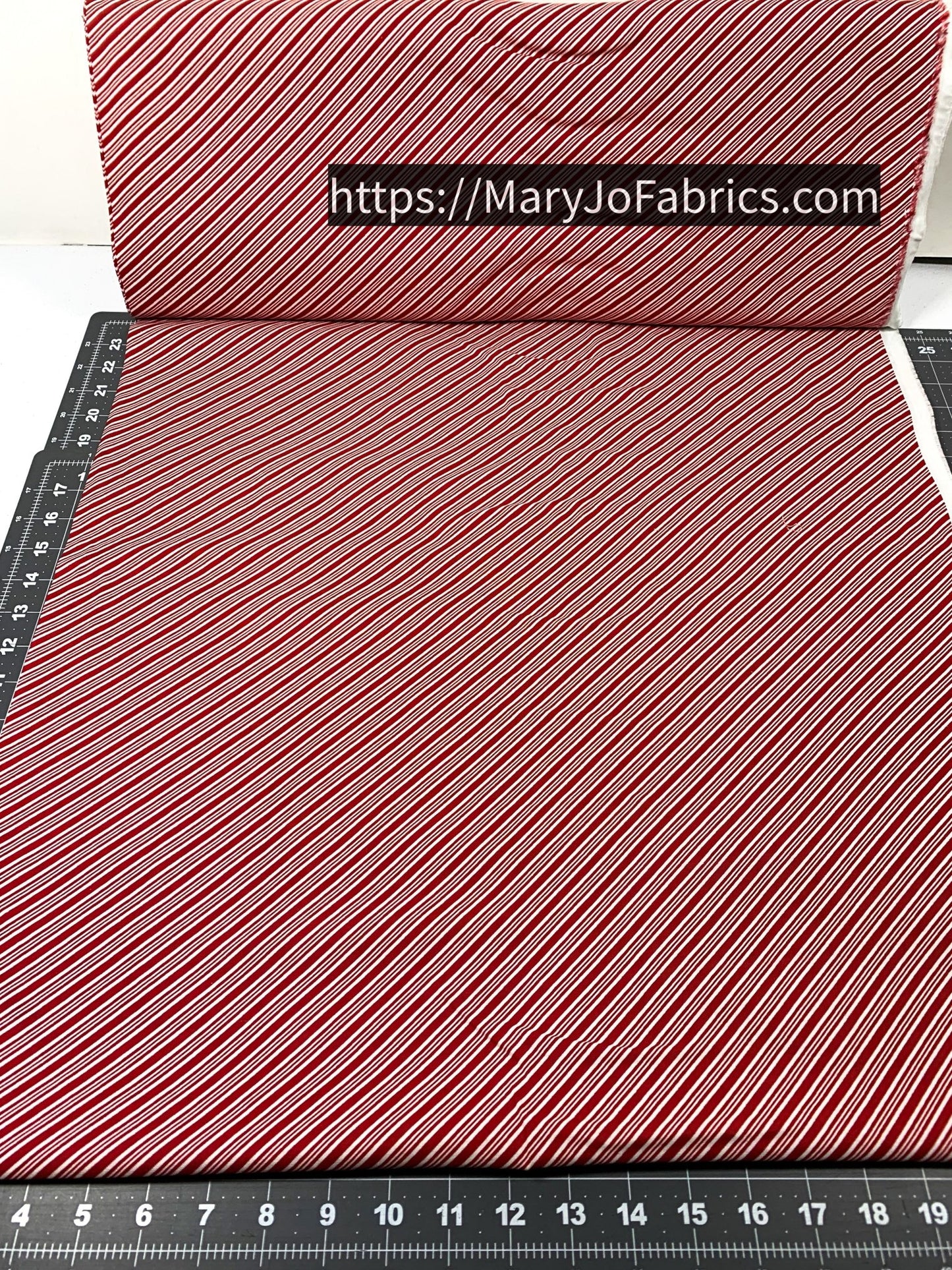 Candy Cane Fabric OA598121 Christmas Stripes Oasis - Mary Jo Fabrics