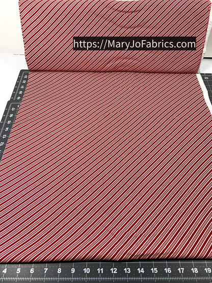 Candy Cane Fabric OA598121 Christmas Stripes Oasis - Mary Jo Fabrics