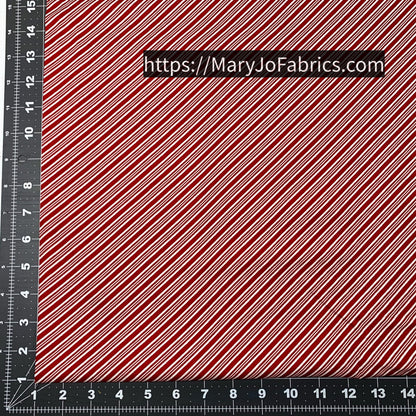 Candy Cane Fabric OA598121 Christmas Stripes Oasis - Mary Jo Fabrics