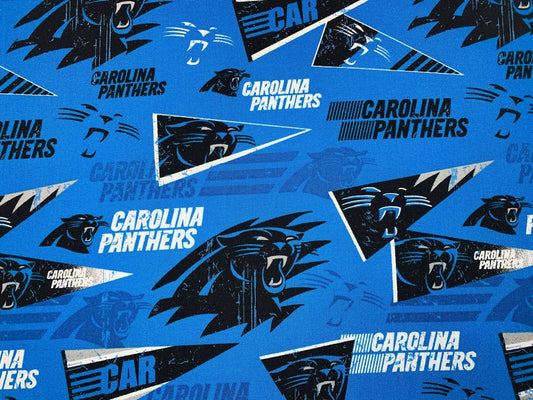 Carolina Panthers fabric Pennant 70317 - DK NFL fabric Panther cotton fabric - Mary Jo Fabrics