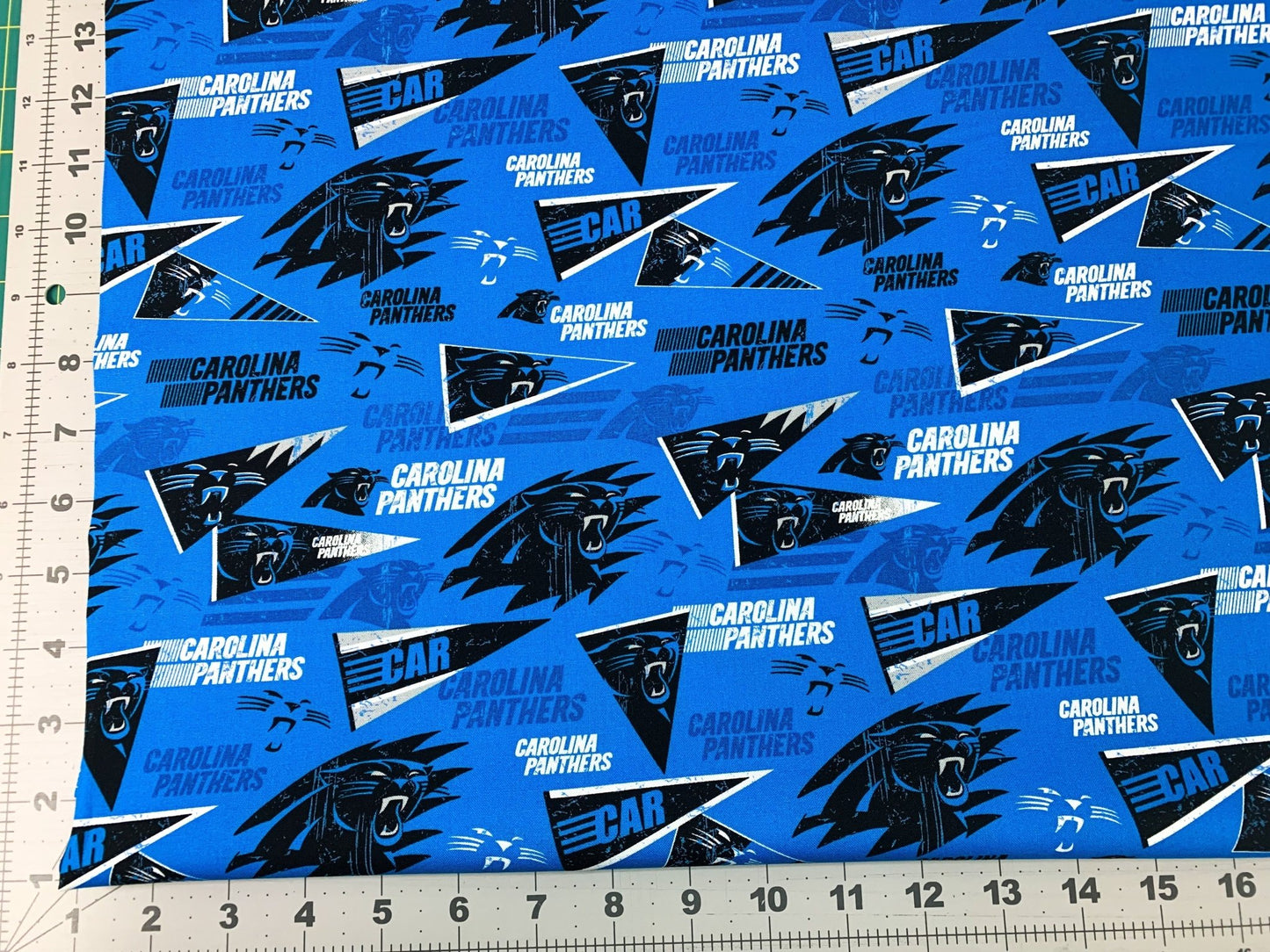 Carolina Panthers fabric Pennant 70317 - DK NFL fabric Panther cotton fabric - Mary Jo Fabrics