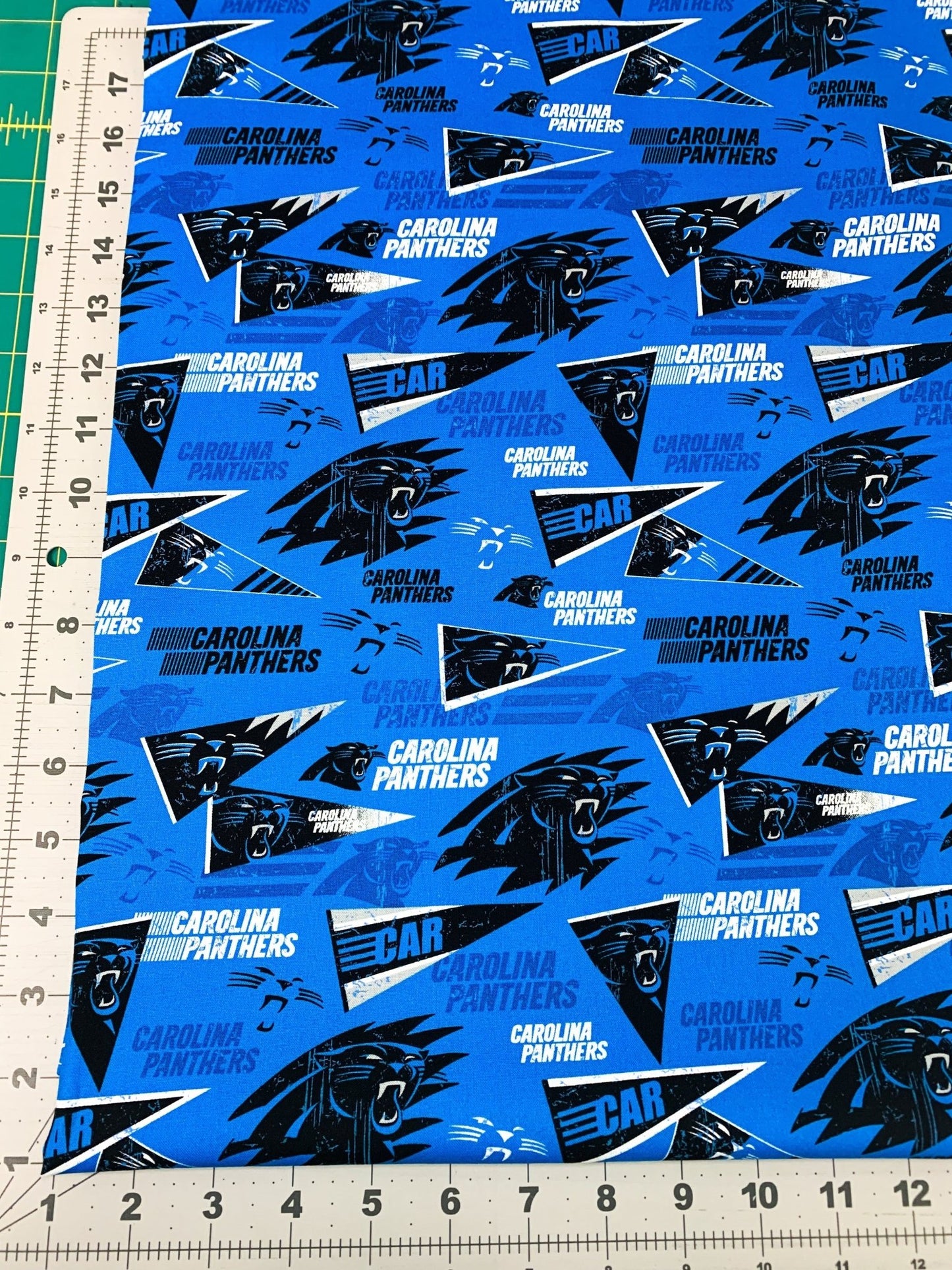 Carolina Panthers fabric Pennant 70317 - DK NFL fabric Panther cotton fabric - Mary Jo Fabrics