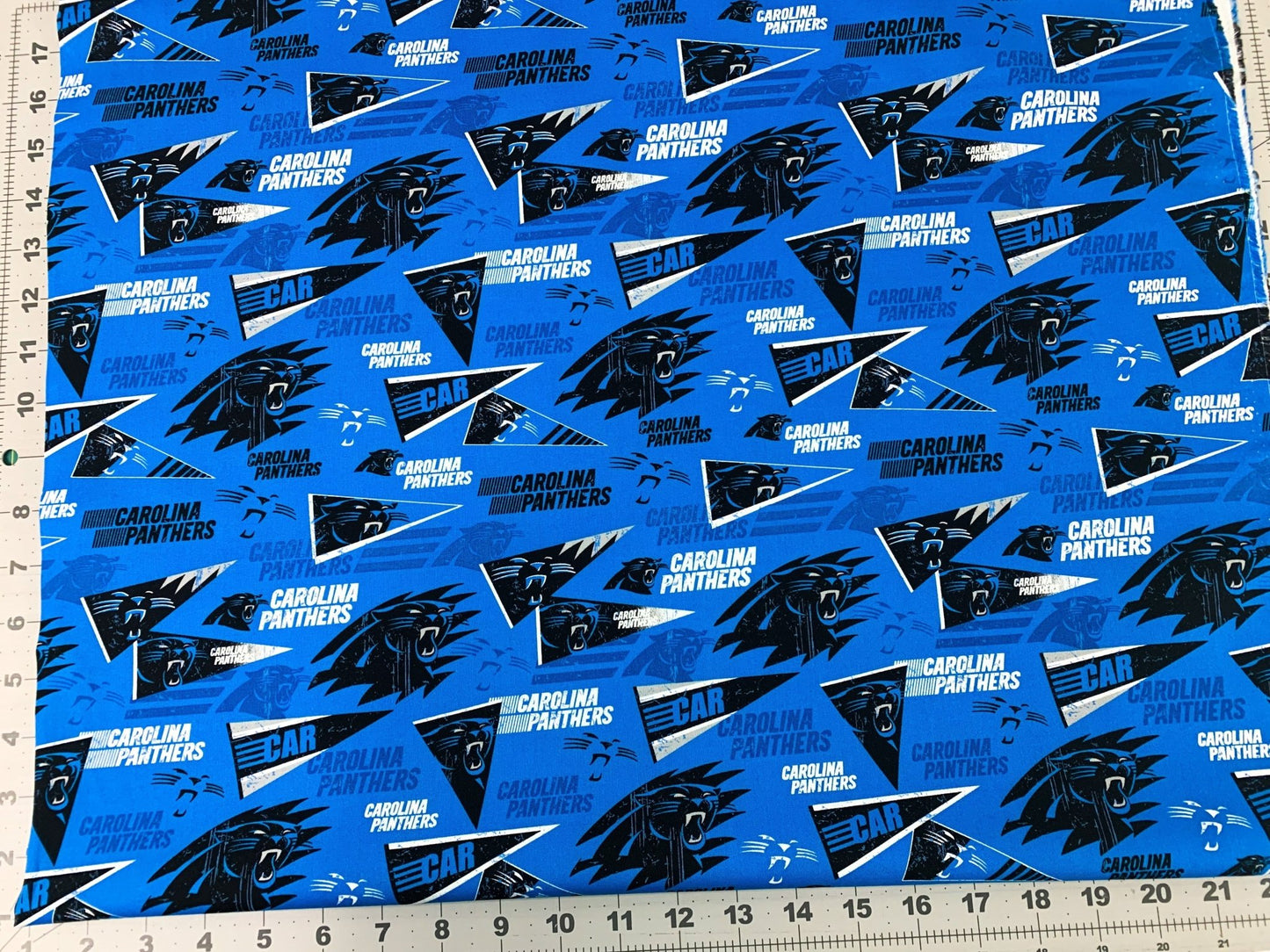 Carolina Panthers fabric Pennant 70317 - DK NFL fabric Panther cotton fabric - Mary Jo Fabrics