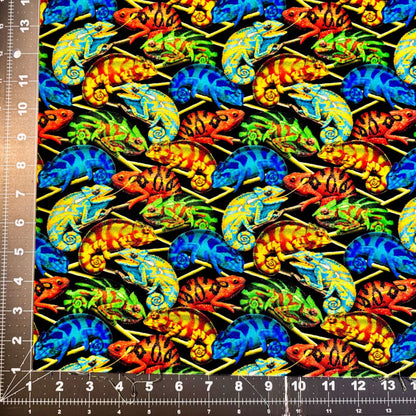 Chameleon Lizard Fabric 8055 90 Magical Cotton Material - Mary Jo Fabrics