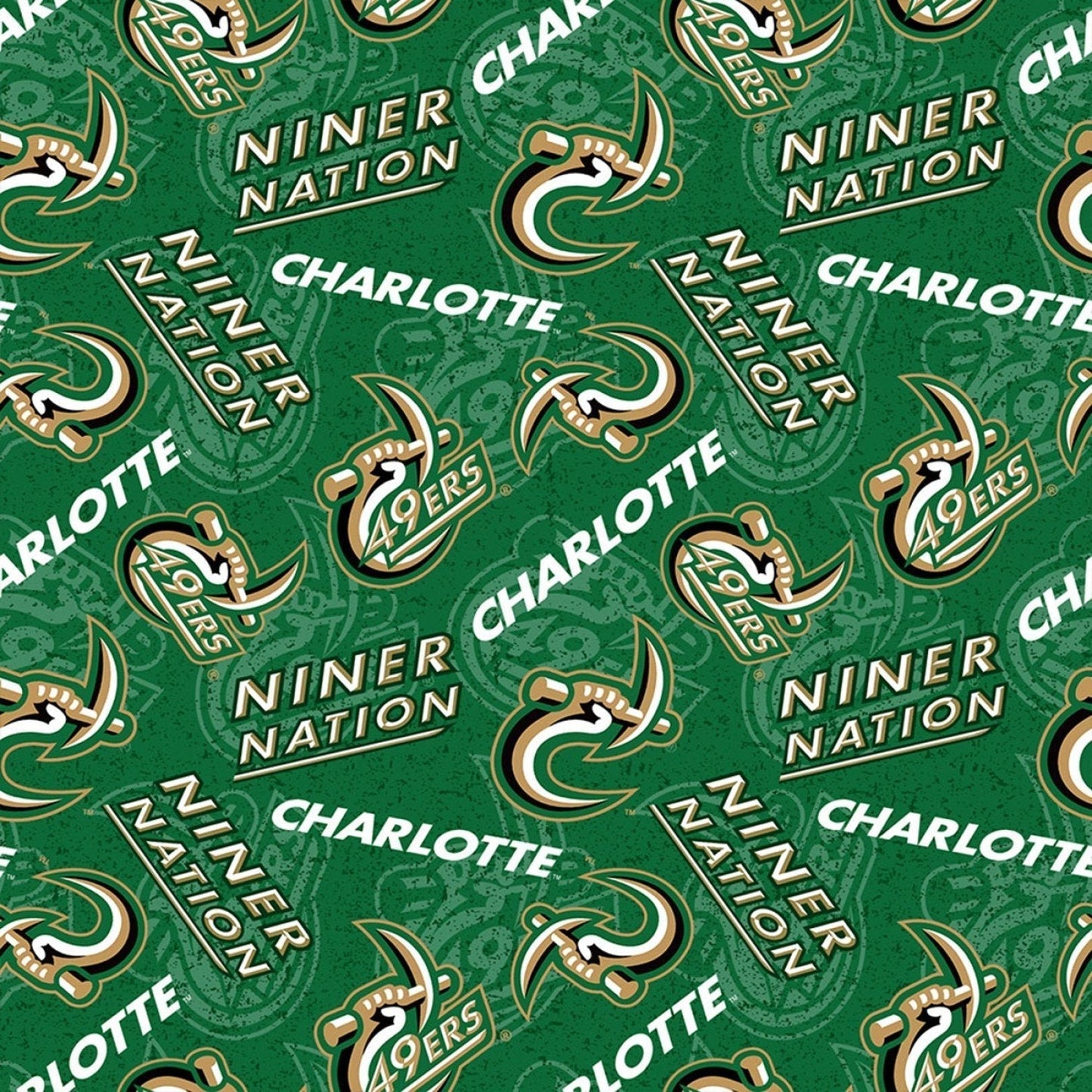Charlotte 49ers fabric NCC1178 UNC Charlotte Niner Nation - Mary Jo Fabrics