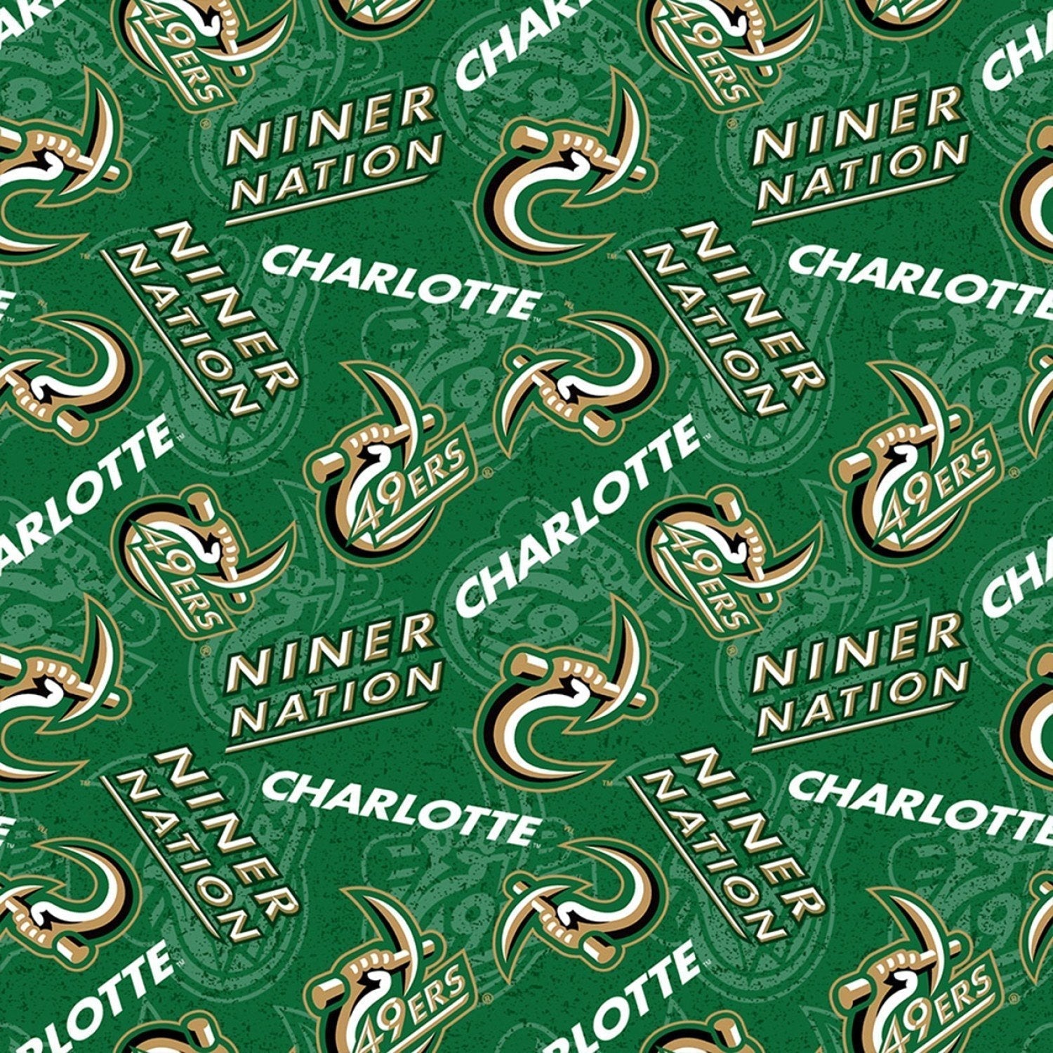Charlotte 49ers fabric NCC1178 UNC Charlotte Niner Nation - Mary Jo Fabrics