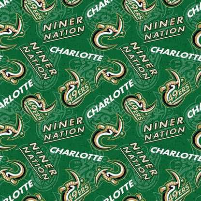 Charlotte 49ers fabric NCC1178 UNC Charlotte Niner Nation - Mary Jo Fabrics