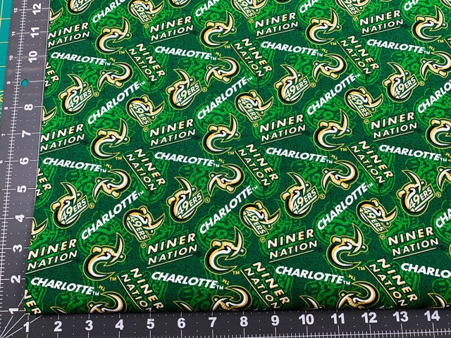 Charlotte 49ers fabric NCC1178 UNC Charlotte Niner Nation - Mary Jo Fabrics