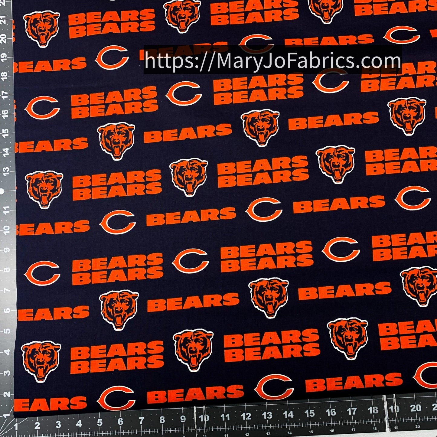 Chicago Bears Fabric 6312 - D NFL Cotton Fabric - Mary Jo Fabrics