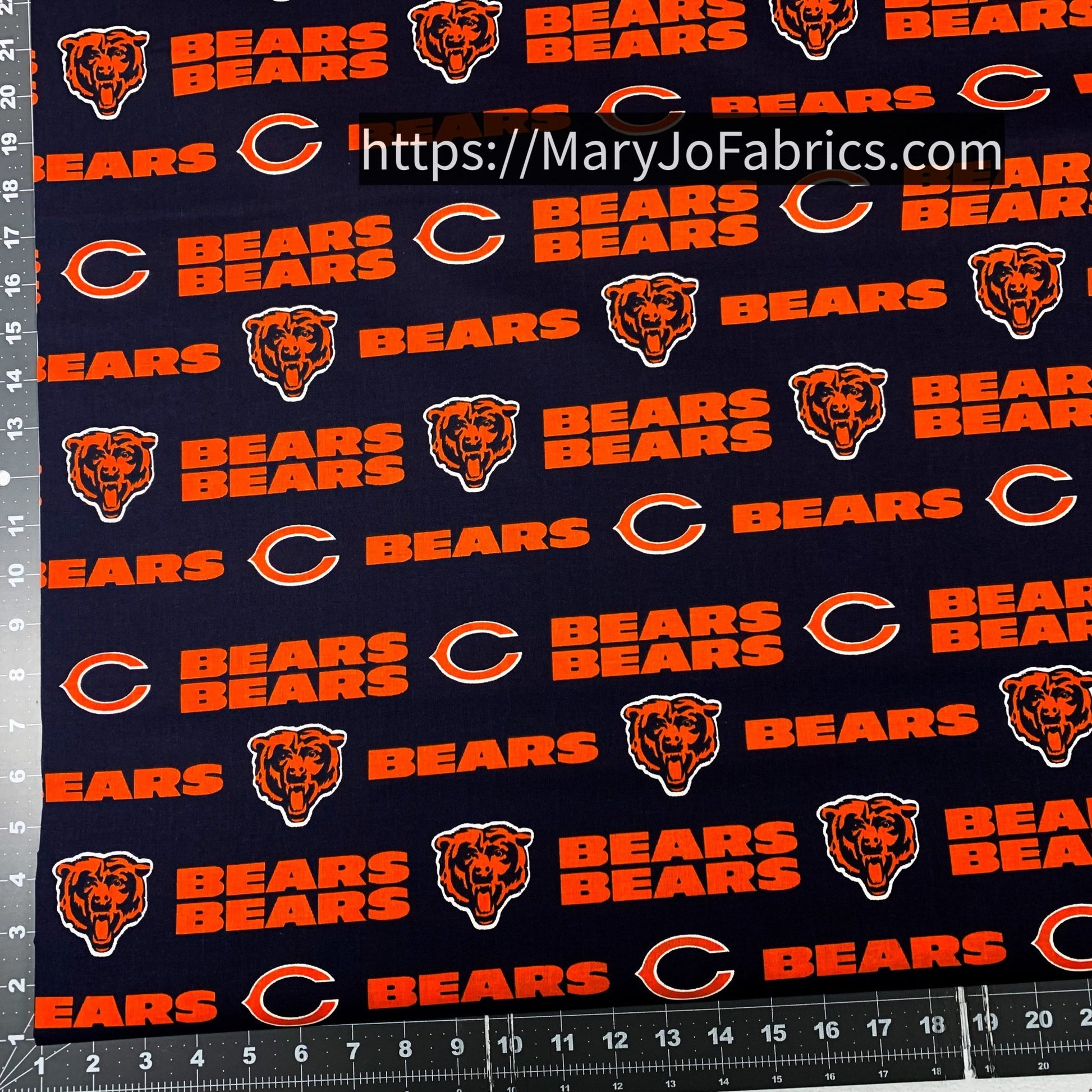 Chicago Bears Fabric 6312 - D NFL Cotton Fabric - Mary Jo Fabrics