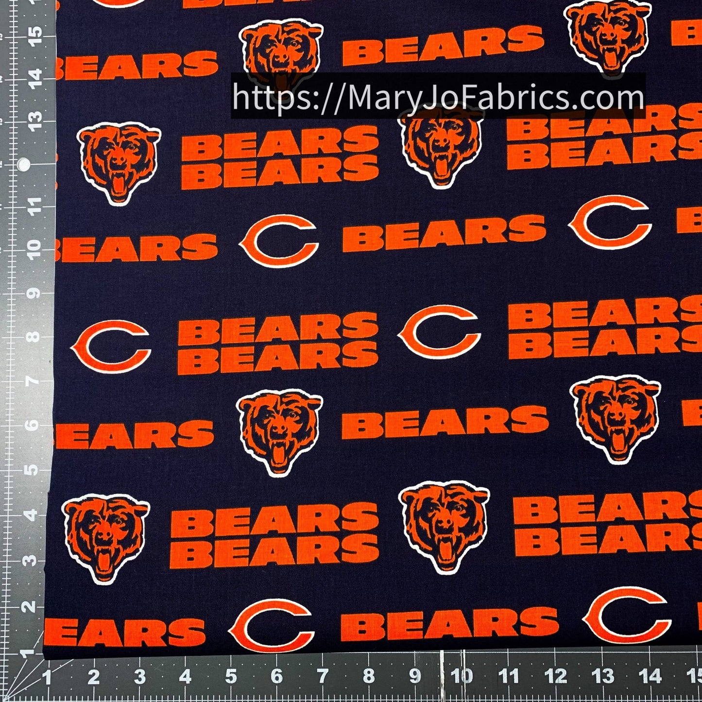 Chicago Bears Fabric 6312 - D NFL Cotton Fabric - Mary Jo Fabrics