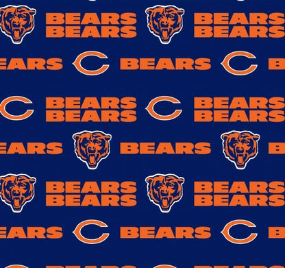 Chicago Bears Fabric 6312 - D NFL Cotton Fabric - Mary Jo Fabrics